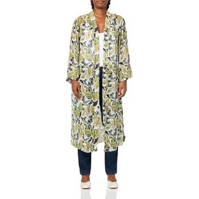Anne Klein Women's Long Sleeve Duster W Side Slits