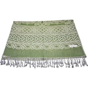 Celtic Knot Scarf - Light Green, Knot Design, Made in Ireland Gift