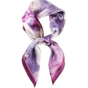 MEISEE 100% Pure Mulberry Silk Scarf 27" Square Scarf Neckerchief Headscarf Breathable Lightweight for Women Gift Packed