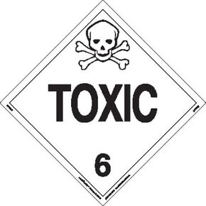 Labelmaster Z-PSR27 Toxic Hazmat Placard, Worded, Removable Vinyl (Pack of 25)