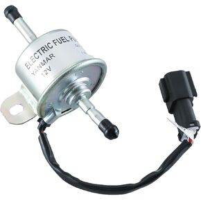 129612-52100 Electric Fuel Pump with Black Plug 129322-77401 485510011 AM876266 AT318139 14520577 AM876266 7016409 for Yanmar 3TN100L 3TNV88 4TNV84 4TNV88 4TNV94 4TNV98 4TNE98 Engine 12VDC