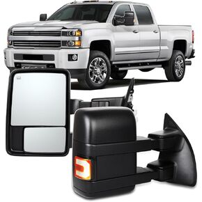 OCPTY Pair Of Power Adjusted Towing Mirror Fit For 2008-2016 For Ford Super Duty With Heated Running Light