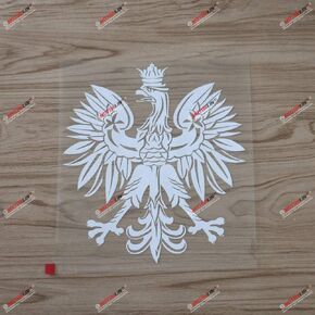 6'' Polish Eagle Coat of arms of Poland Polski Decal Sticker Car Vinyl White sda3