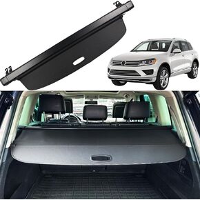 Cargo Cover for Volkswagen Touareg cargo cover 2011-2017 Accessories Rear Trunk Cover Rear Trunk Security Cover Shielding Shade, Black
