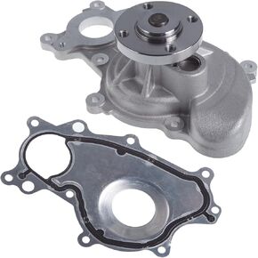 AW6654 Professional Water Pump Kit with Gasket (For 3.7L Naturally Aspirated,w/4 Bolt Flange) Compatible With 11-17 Fo-rd Mustang, 11-14 F-150, 15-19 Transit-150 [# BR3Z8501L 125-3280]