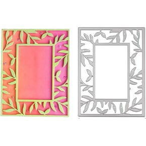 Retangle Frame Irregular Shapes Pattern Embossing Photo Background Metal Cutting Dies, Card Making and Scrapbooking Die Cuts Stencil, Album Decors Supplies
