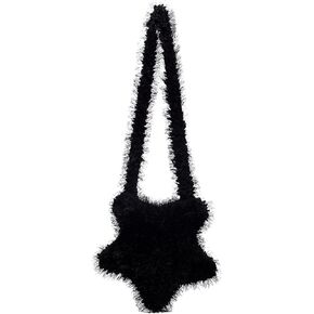 Verdusa Women's Fuzzy Crossbody Tote Bags Furry Shoulder Bags Furry Purse Handbag