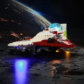 LED Lighting Compatible with Lego OBI-Wan Kenobi’s Jedi Starfighter 75333, Light Kit Compatible with Lego 75333, Giving Light to Model, NOT Included The Model Set（Standard Version）