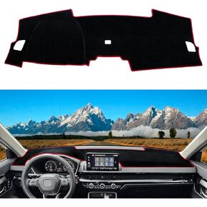 Dashboard Cover Mat for 2025 2024 2023 Honda CRV CR-V Accessories Dash Mat Dash Cover Pad UV Rays Peotector Anti-Glare Sunshade Interior (Without HUD, Red Trim)