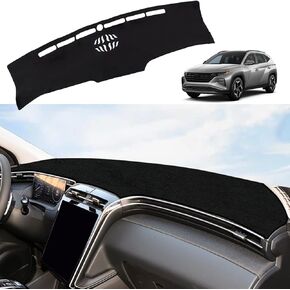 Dashboard Cover Dash Cover Mat Pad Carpet Custom Fit for Hyundai Tucson 2016 2017 2018 Accessories Anti-Skid Center Console Protector Cover Mat(Black Edge)