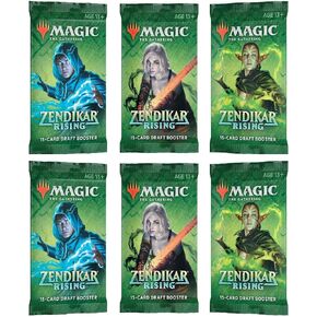 6 Packs Magic: The Gathering Draft Booster Pack Lot MTG Zendikar Rising