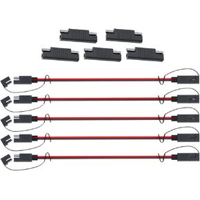 MADCATZ SAE to SAE Extension Cable Quick Disconnect Connector Wire Harness 1 Ft -16 AWG for Automotive, Solar Panel SAE Plug EV, Charging Adapter, Battery, Cars (5 pcs with 5 Adapter /10 Cover) in Kuwait