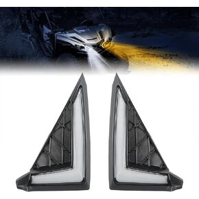KEMIMOTO Turn Signal Fang Lights Compatible with Wolverine X2 X4 850 1000 2018-2024 LED Grill Accent Light Front Pilot Lights 2PCS