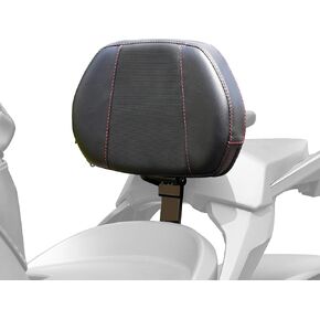 Show Chrome Ballistic Grande Red Stitch Driver Backrest for Can Am Ryker 600 900 Sport & Ryker Rally Edition 2019-2024 Accessories, Adjustable Angle Lumbar Support Driver Back Rest Kit 41-416GCRED