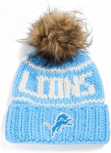 قبعة Lele Sadoughi النسائية من Lele x Detroit Lions مع فراء صناعي in Kuwait