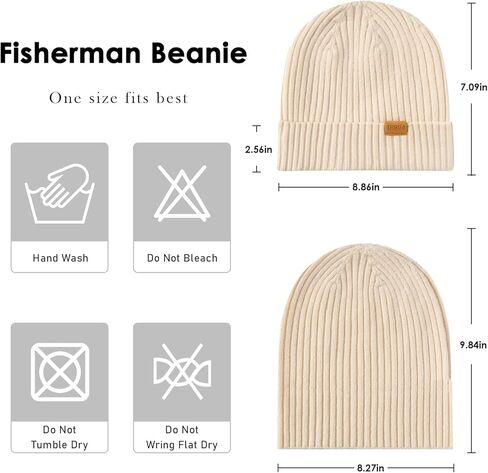 قبعة صغيرة صوف ميرينو 100%، قبعات شتوية دافئة للجنسين، قبعة قصيرة محبوكة ناعمة قابلة للتنفس in Kuwait