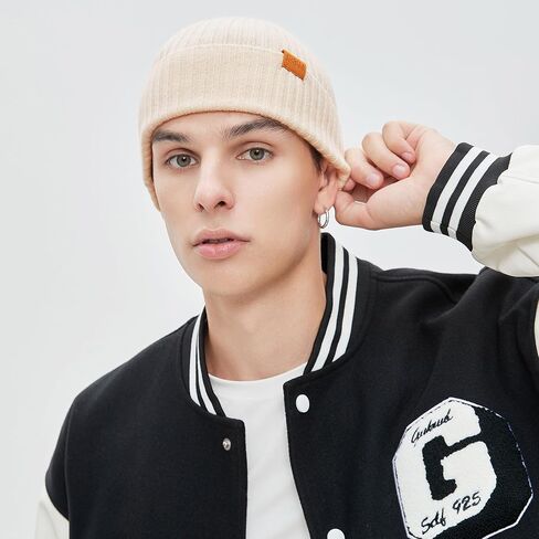 قبعة صغيرة صوف ميرينو 100%، قبعات شتوية دافئة للجنسين، قبعة قصيرة محبوكة ناعمة قابلة للتنفس in Kuwait