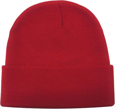 SHEVERCH Classic Acrylic Winter Beanie for Men Women Plain Knit Cuffed Beanie Unisex Warm Winter Hat in Saudi Arabia