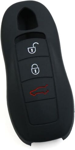 Black Silicone Keyless Entry Car Remote Key Fob Case Cover Protector for Porsche Macan Panamera Cayenne Item Replacement in Saudi Arabia