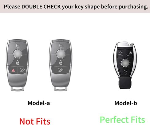 for Mercedes Benz Genuine Leather Key fob Cover,Compatible with Benz C E S M CLS CLK G Class Smart Key Holder in Saudi Arabia