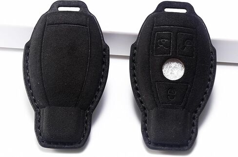 for Mercedes Benz Genuine Leather Key fob Cover,Compatible with Benz C E S M CLS CLK G Class Smart Key Holder in Saudi Arabia