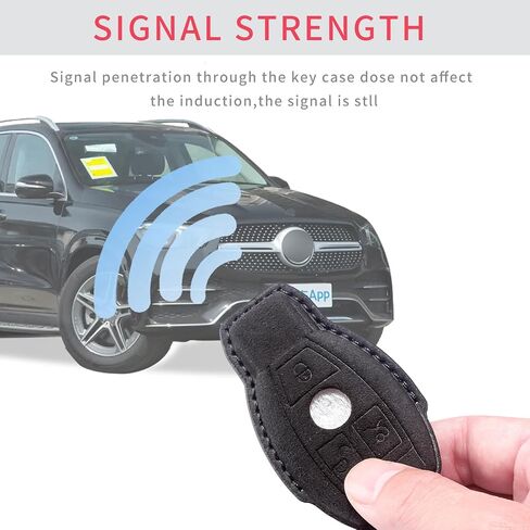 for Mercedes Benz Genuine Leather Key fob Cover,Compatible with Benz C E S M CLS CLK G Class Smart Key Holder in Saudi Arabia
