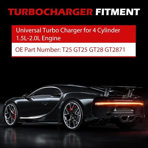 شاحن توربيني عالمي GT25 متوافق مع T25 GT25 GT28 GT2871، شاحن توربو 0.64 A/R 350BHP Boost لمحرك 1.5L-2.0L 4 أسطوانات مع شفة in Kuwait