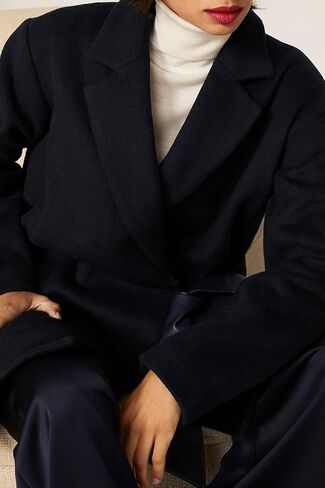 Women's Navy Wrap Tie Jacket in Kuwait