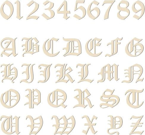 الحروف الخشبية الإنجليزية القديمة 4 بوصة للزينة الحروف والأرقام الخشبية غير المكتملة الحروف الخشبية الصغيرة للحرف اليدوية ديكور الحائط DIY فن الرسم ديكورات المنزل للأطفال تعلم 72 قطعة in Kuwait