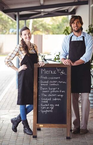 Arteza 40x20 Inch A-Frame Chalkboard Easel Set, Outdoor Chalkboard Sign with Chalk Sticks, Chalk Markers, Erasers, and Stencils, Standing Sign, Office Supplies for Businesses, Announcements & Events in Saudi Arabia