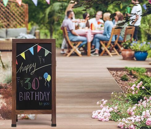 Arteza 40x20 Inch A-Frame Chalkboard Easel Set, Outdoor Chalkboard Sign with Chalk Sticks, Chalk Markers, Erasers, and Stencils, Standing Sign, Office Supplies for Businesses, Announcements & Events in Saudi Arabia
