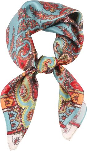 MEISEE 100% Pure Mulberry Silk Scarf 27" Square Scarf Neckerchief Headscarf Breathable Lightweight for Women Gift Packed in Saudi Arabia