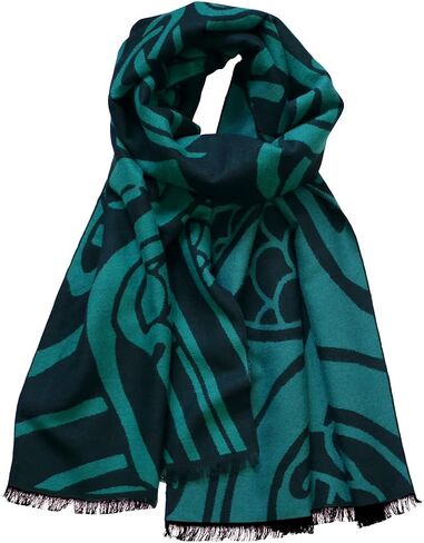 Patrick Francis Irish Reversible Scarf for Women, Traditional Book of Kells Large Celtic Wrap 100% Viscose in Saudi Arabia