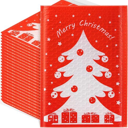 40 Pack Christmas Poly Bubble Mailers 7 x 10 Inch Christmas Padded Envelopes Self Adhesive Retailer Holiday Shipping Bags for School Family Large Christmas Gift(Xmas Snowman) in Saudi Arabia