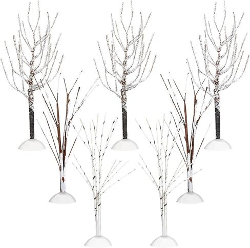 7 قطع من أشجار قرية عيد الميلاد، عرض قرية عيد الميلاد، فروع التوت الاصطناعي لعيد الميلاد في الشتاء، قرية عيد الميلاد المغطاة بالثلوج، أشجار القرية لقضاء العطلات، ديكور حفلات الشتاء in Kuwait