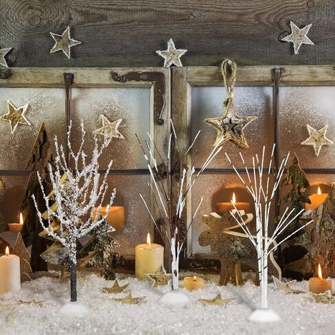 7 قطع من أشجار قرية عيد الميلاد، عرض قرية عيد الميلاد، فروع التوت الاصطناعي لعيد الميلاد في الشتاء، قرية عيد الميلاد المغطاة بالثلوج، أشجار القرية لقضاء العطلات، ديكور حفلات الشتاء in Kuwait