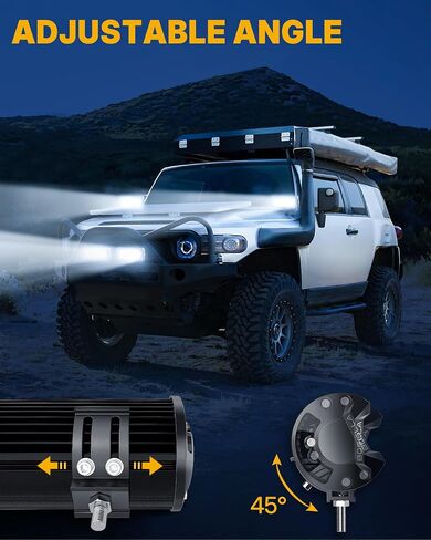 boslla 7 inch LED Light Bar, 240W 24000LM LED Fog Lights Off Road Lights, Spot & Flood Combo Beam Led Driving Lights, Waterproof LED Lights for Car Truck ATV UTV Boat (4pcs) in Saudi Arabia