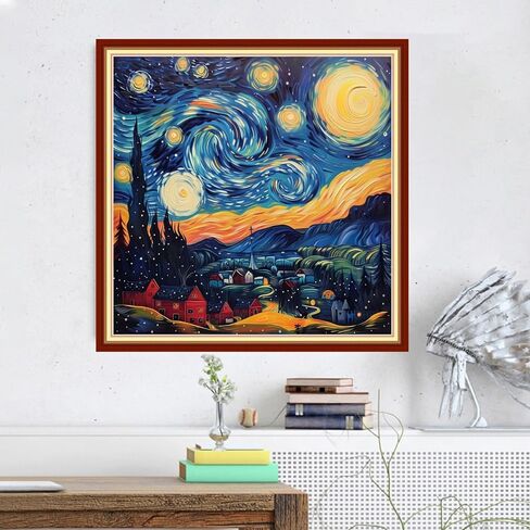 Magxvouy Cross Stitch Kits Stamped Full Range of Embroidery Kits,Cross Stitch Patterns Needlework Kits for Beginners 11CT Printed Kits&Seaside Lighthouse 16x20 inch in Saudi Arabia