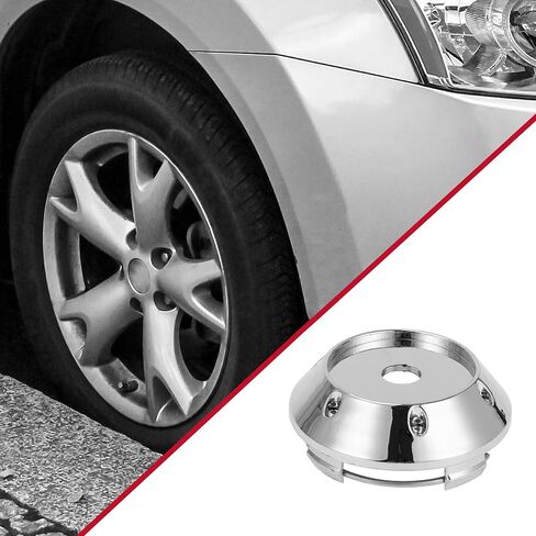 Universal Car Wheel Center Hub Cap/Rim Cover Hub Caps/for Most Cars/Snap-in Plastic 68.5mm 2.70" OD / 4 Pcs Chrome Silver Tone in Saudi Arabia
