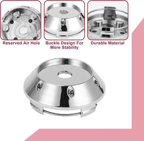 Universal Car Wheel Center Hub Cap/Rim Cover Hub Caps/for Most Cars/Snap-in Plastic 68.5mm 2.70" OD / 4 Pcs Chrome Silver Tone in Saudi Arabia