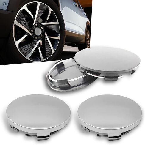 4 PCS Car Wheel Hub Center Cap, Car Outer Tire Rim Modification Decoration, Snap-in Anti-Fall Fastening Installation Accessories, Universal for Most Cars (Black) in Saudi Arabia