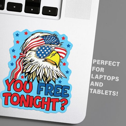 Funny United States of America Bumper Sticker Decal - for Cars, Trucks, Bumpers, Windows, Laptops. Tablets, Cups, Walls - 5.5 Inches at Largest Point (Free Tonight?) in Saudi Arabia