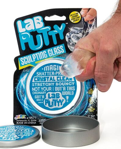 JA-RU Lab المعجون النحت الزجاجي الشفاف المعجون الوحل مع علبة من الصفيح (1 المعجون) الوحل الكريستالي الشفاف للأطفال والكبار. لعبة تململ حسية لتخفيف التوتر. صالح الحزب 9577-1A in Saudi Arabia