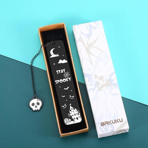 Spooky Bookmarks for Women Christmas Stocking Stuffers for Women Horror Bookmark for Book Lover Book Marks for Reading Women Men Bookish Gifts Spooky Basket Stuffers for Women in Kuwait