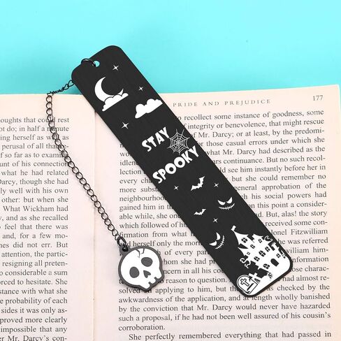Spooky Bookmarks for Women Christmas Stocking Stuffers for Women Horror Bookmark for Book Lover Book Marks for Reading Women Men Bookish Gifts Spooky Basket Stuffers for Women in Kuwait