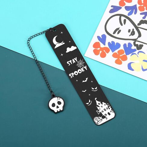 Spooky Bookmarks for Women Christmas Stocking Stuffers for Women Horror Bookmark for Book Lover Book Marks for Reading Women Men Bookish Gifts Spooky Basket Stuffers for Women in Kuwait
