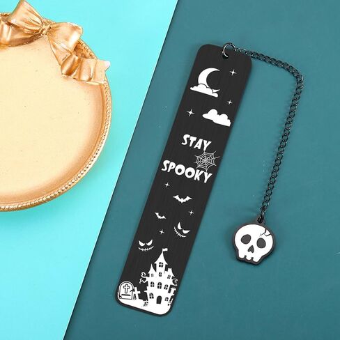 Spooky Bookmarks for Women Christmas Stocking Stuffers for Women Horror Bookmark for Book Lover Book Marks for Reading Women Men Bookish Gifts Spooky Basket Stuffers for Women in Kuwait