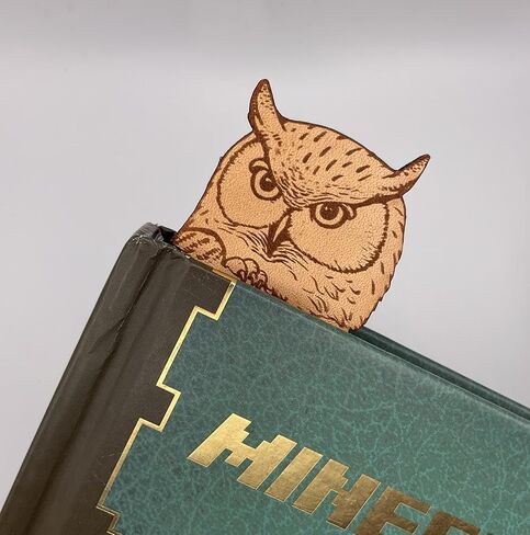 Handmade Genuine Leather Peek a Boo Cute Rat Pagekeeper Bookmark, Unique Gifts for Readers, Choose Your Favorite Design. Brown (Cute Rat) in Kuwait
