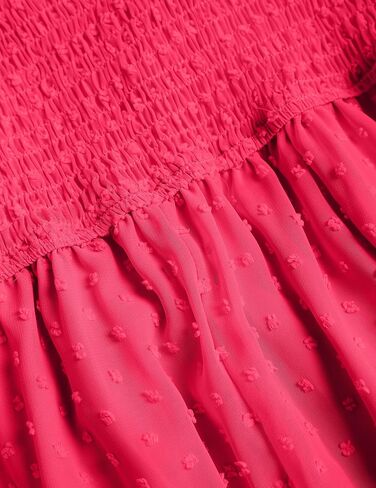 ZAFUL Women's Summer Dresses 2024 Sleeveless Cut Out Drawstring Midi Dress Swiss Dot Tiered A-Line Casual Swing Sundress in Saudi Arabia