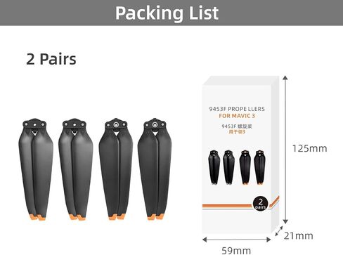4 pcs Noise Reduction Blades Propeller for DJI Mavic Mavic 3 Pro/Mavic 3 Classic/Mavic 3 in Kuwait